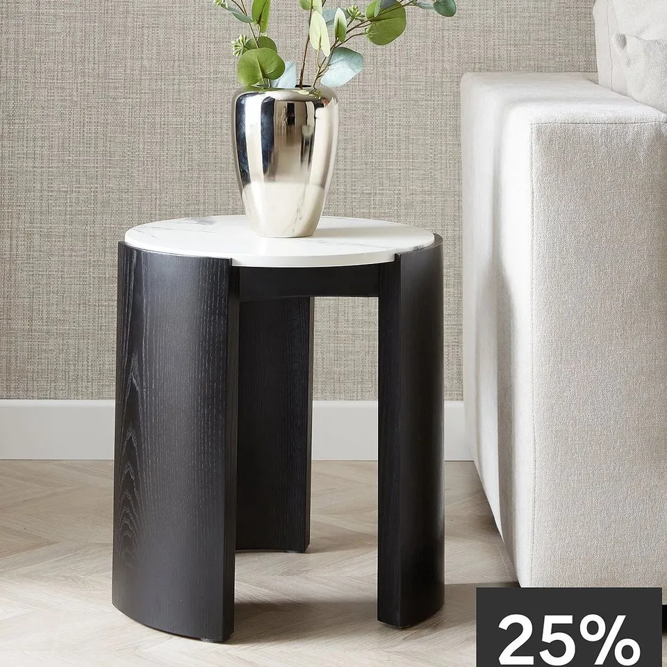 THE VERY COLLECTION VERITY SIDE TABLE - BLACK/WHITE - FSC® CERTIFIED