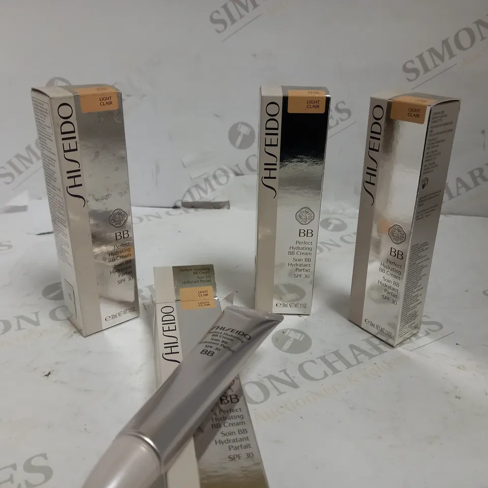 BOXED LOT OF APPROX 4 SHISEIDO LIGHT CLAIR HYDRATING CREAM