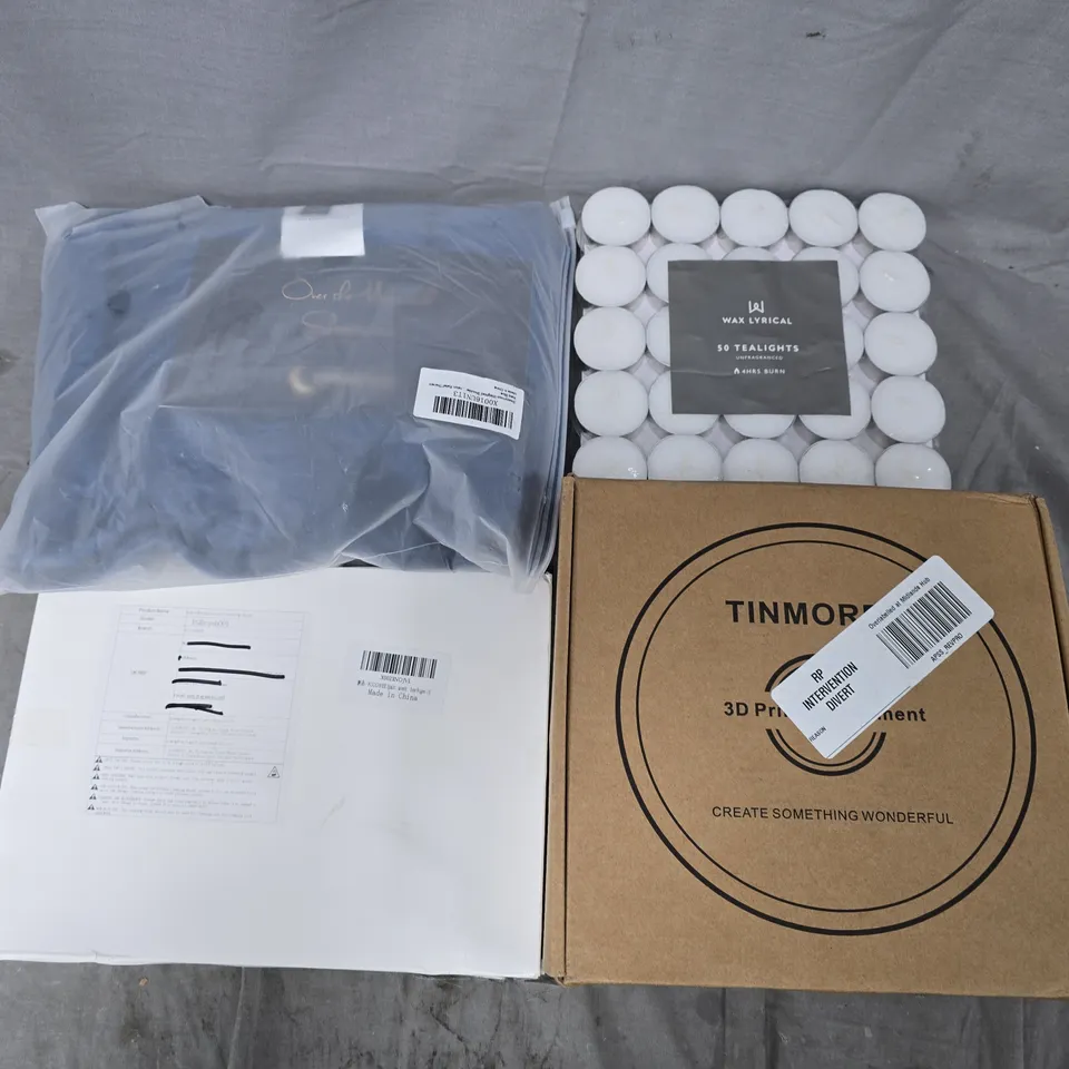 APPROXIMATELY 15 ASSORTED HOUSEHOLD PRODUCTS TO INCLUDE TEALIGHTS, 3D PRINTER FILAMENT, SLEEPYMOON WEIGHTED SHOULDER, ETC