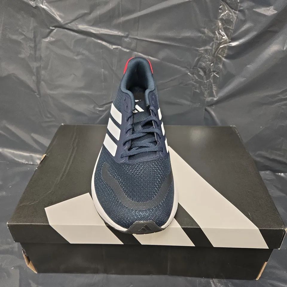BOXED PAIR OF ADIDAS FUNFALCON 5 TRAINERS IN NAVY - UK 9