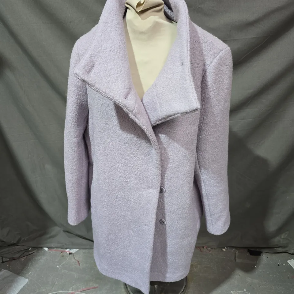 MINT VELVET LAVENDER BOUCLÉ COAT – UK SIZE XL