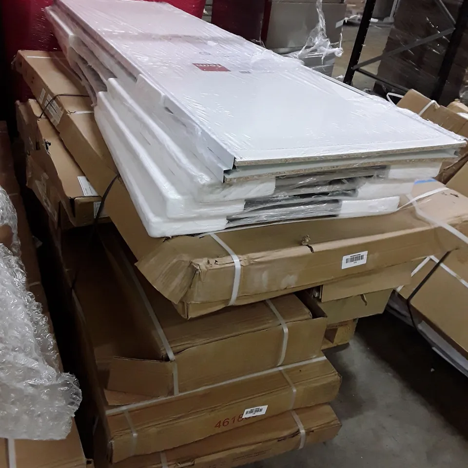 PALLET OF ASSORTED SHOWER PANELS & BASIN CABINETS