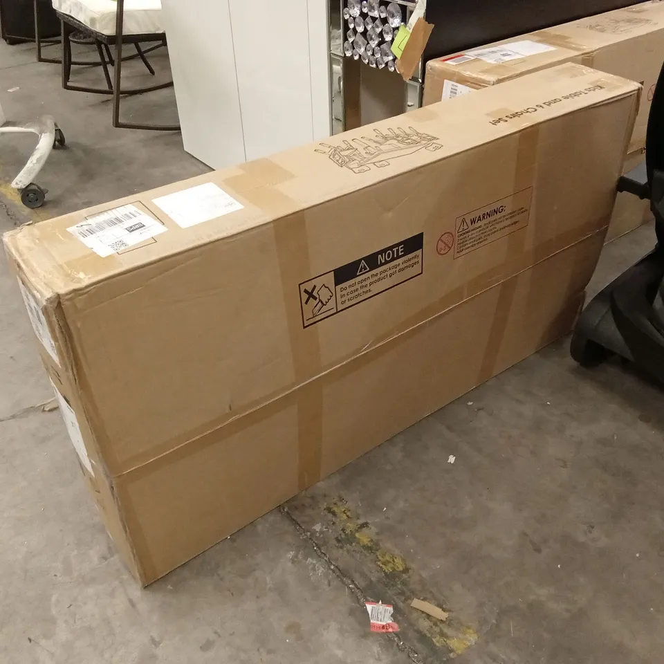 BOXED KIDS TABLE AND 6 CHAIRS SET