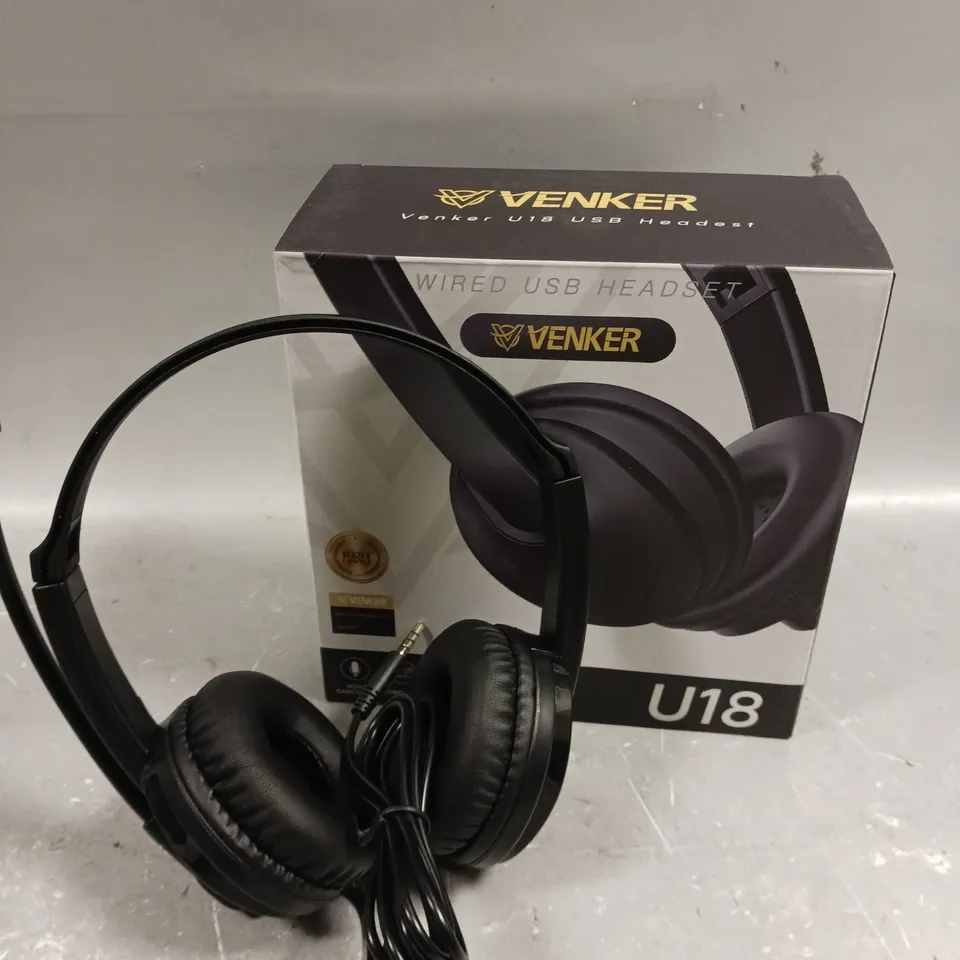 BOXED VENKER U18 USB HEADSET 