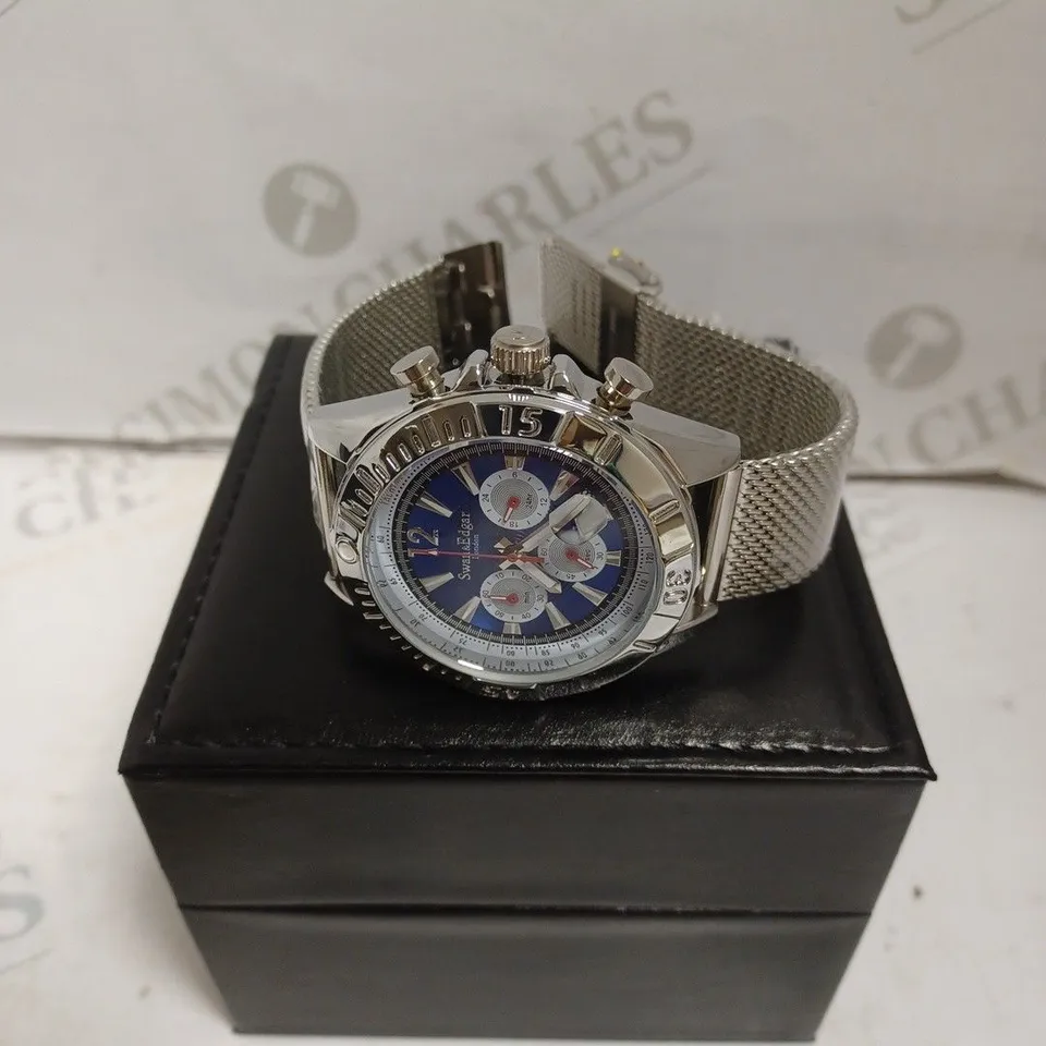 BOXED SWAN AND EDGAR HONOUR MECHANICAL QUARTZ CHRONOGRAPH WATCH - 3 ATM. 