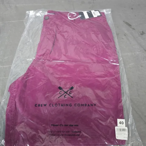 CREW CLOTHING BERMUDA CHINO SHORTS – PURPLE, SIZE 40