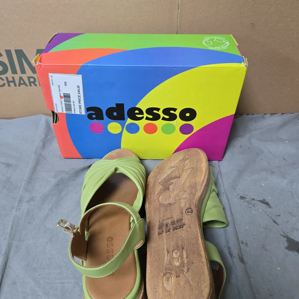 ADESSO WOMEN'S GREEN SANDALS – UK 7 (EU 40)