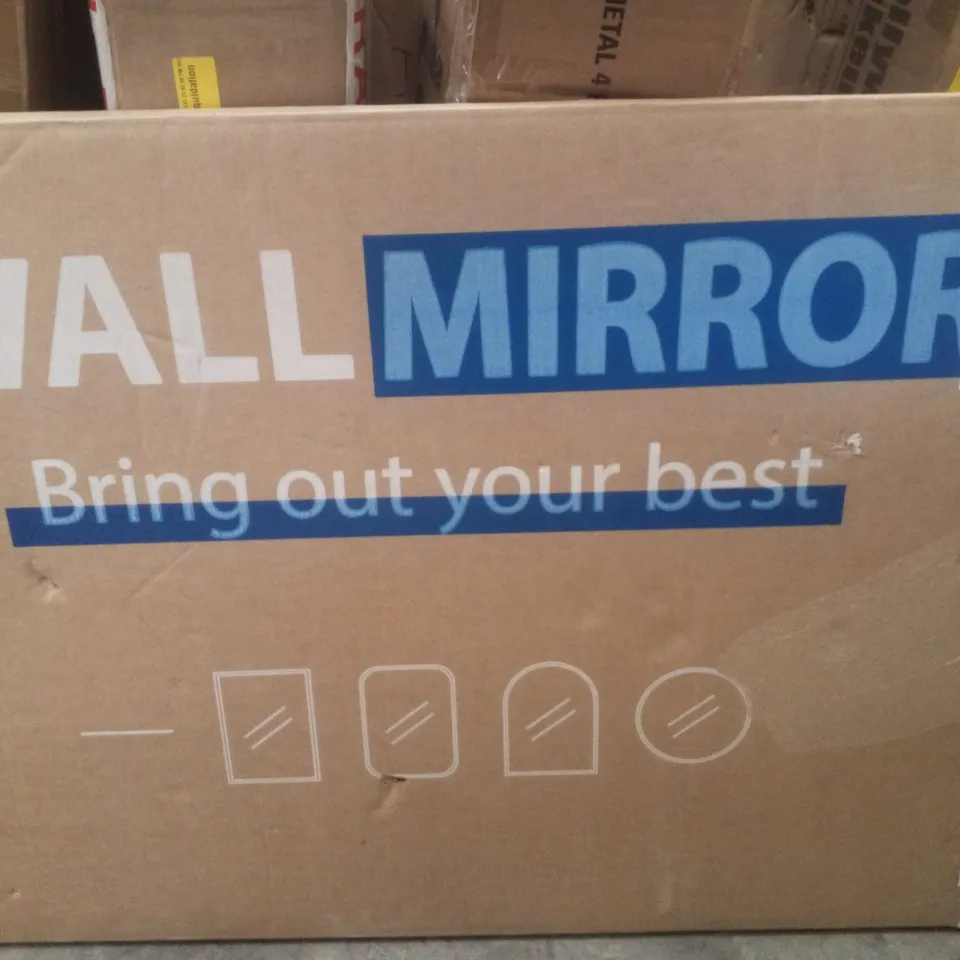 BOXED WALL MIRROR - BLACK