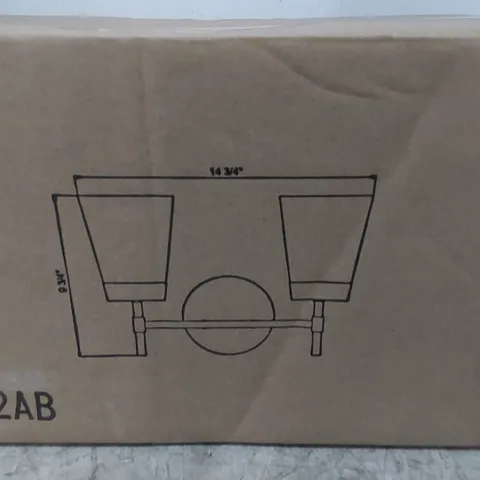 BOXED 2-LIGHT DIMMABLE VANITY LIGHT 