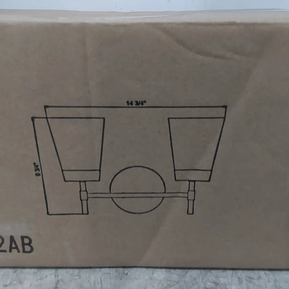 BOXED 2-LIGHT DIMMABLE VANITY LIGHT