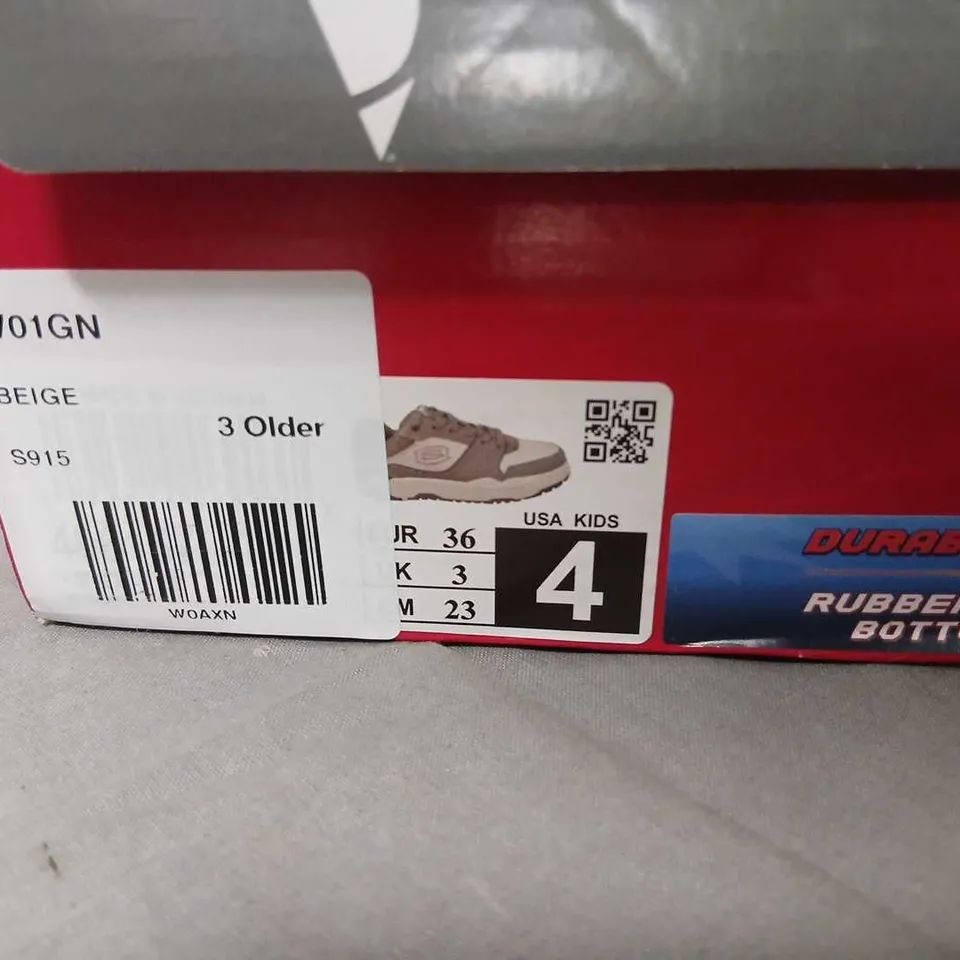 SKECHERS STREET LOS ANGELES KIDS' SNEAKERS - BEIGE SIZE 3