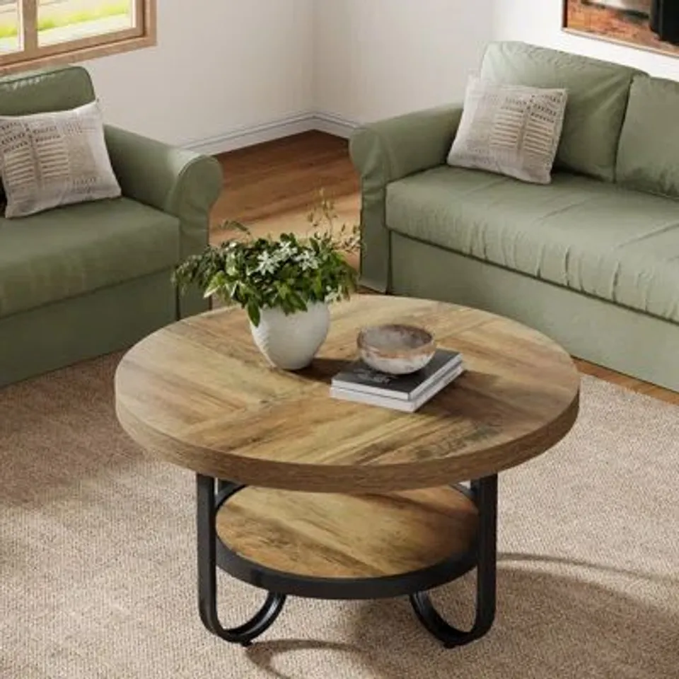 BOXED 4 LEGS COFFEE TABLE WITH STORAGE (1 BOX)