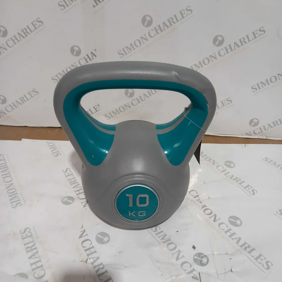 URBAN FITNESS 10KG KETTLEBELL - TEAL AND GREY