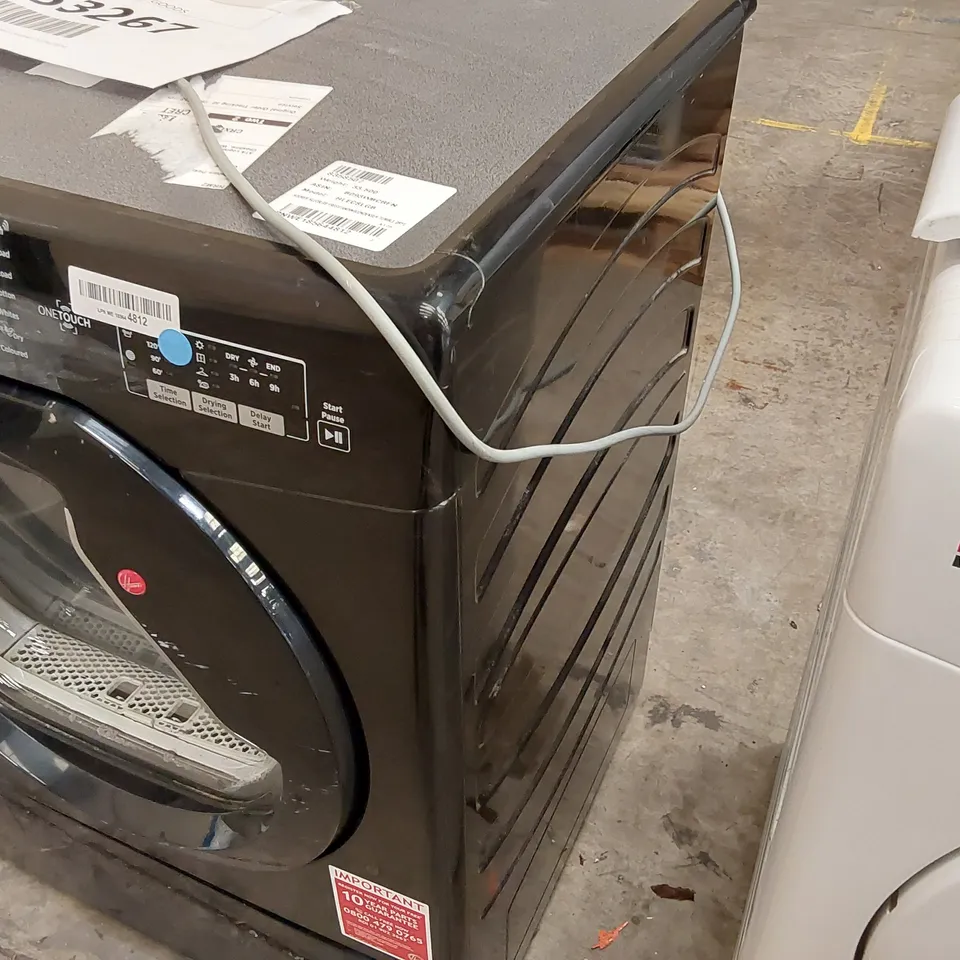 HOOVER HLEC8LGB-80 FREESTANDING CONDENSER TUMBLE DRYER, SENSOR DRY, 8 KG LOAD, BLACK [ENERGY CLASS B]