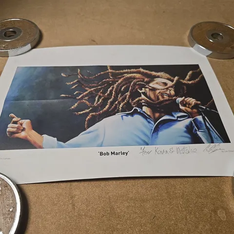 BOB MARLEY – ORIGINAL ART ON CANVAS PRINT SIGNED BY LEN EHLEN 