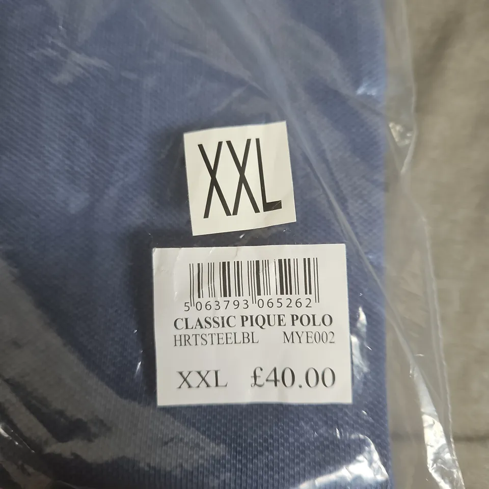 CREW CLOTHING COMPANY CLASSIC PIQUE POLO SHIRT – BLUE – XXL (MEN'S)