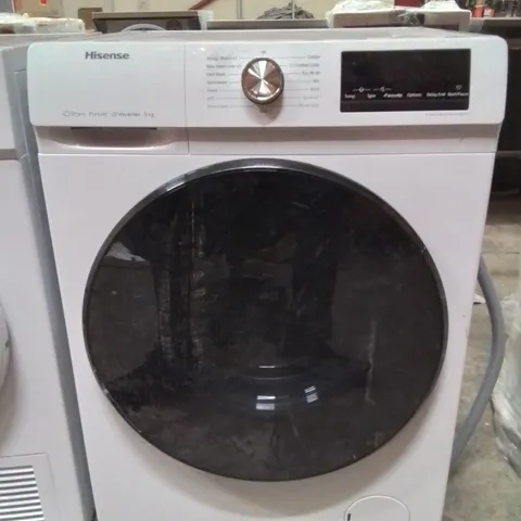 HISENSE 9KG STEAM INVERTER 1400 SPIN WASHING MACHINE IN WHITE
