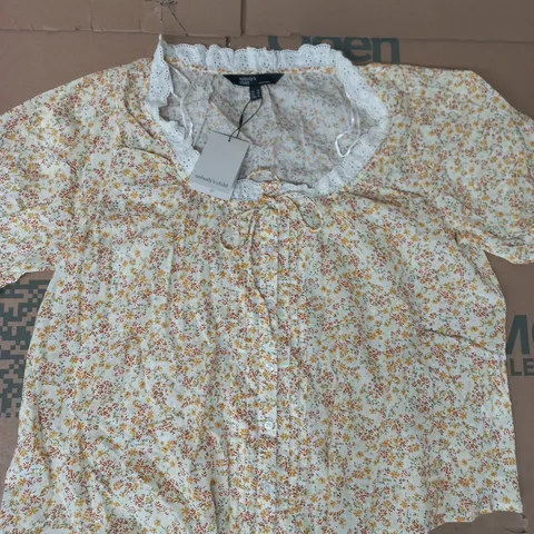 NOBODY'S CHILD LUMI BLOUSE IN YELLOW SIZE UK MEDIUM