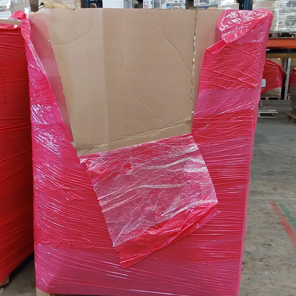 PALLET OF ASSORTED HOMEWARE AND CONSUMER PRODUCTS TO INCLUDE; ELECTRICAL PATIO HEATER, PROFESSIONAL INSECT KILLER, BABY PLAY PEN, LAUNDRY HAMPER, SHAGGY RUG ECT.