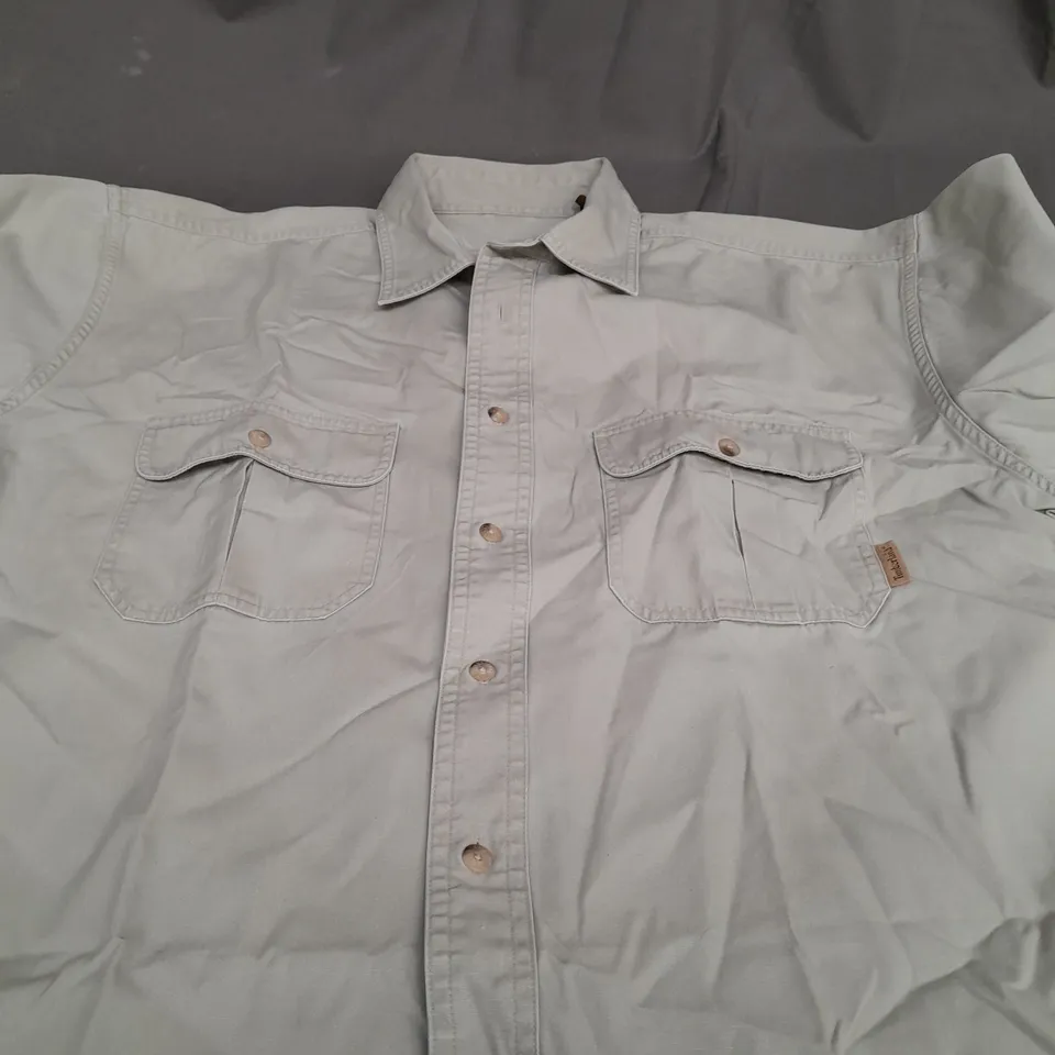 TIMBERLAND LIGHT KHAKI OVERSHIRT - LARGE