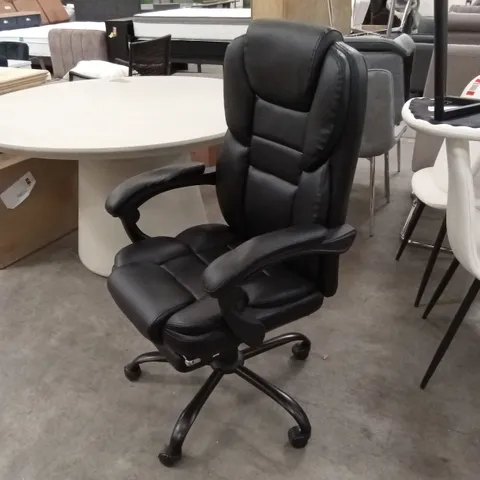 DESIGNER BLACK FAUX LEATHER OFFICE CHAIR