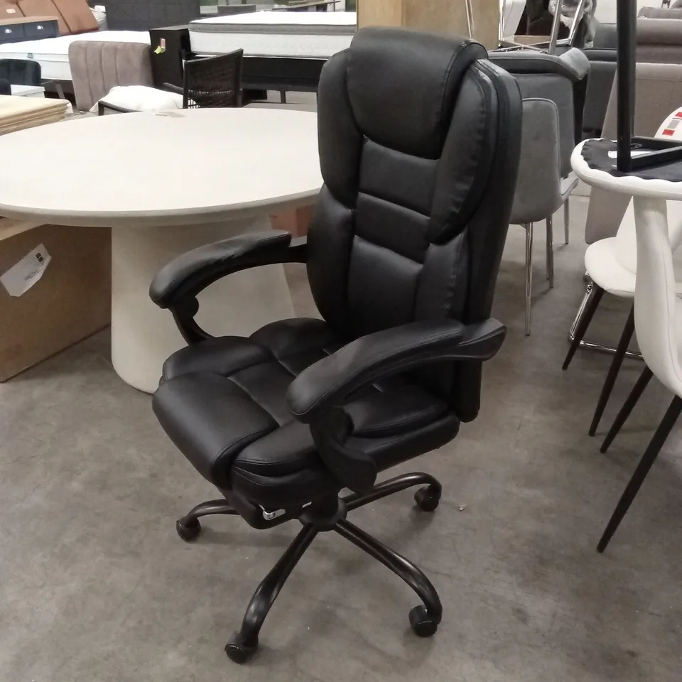 DESIGNER BLACK FAUX LEATHER OFFICE CHAIR