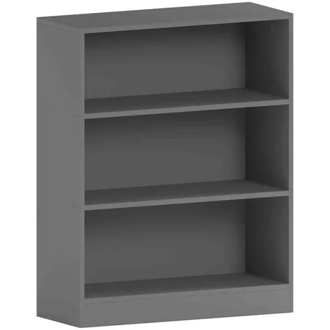 BOXED VIDA 3 TIER BOOKCASE - GREY (1 BOX)