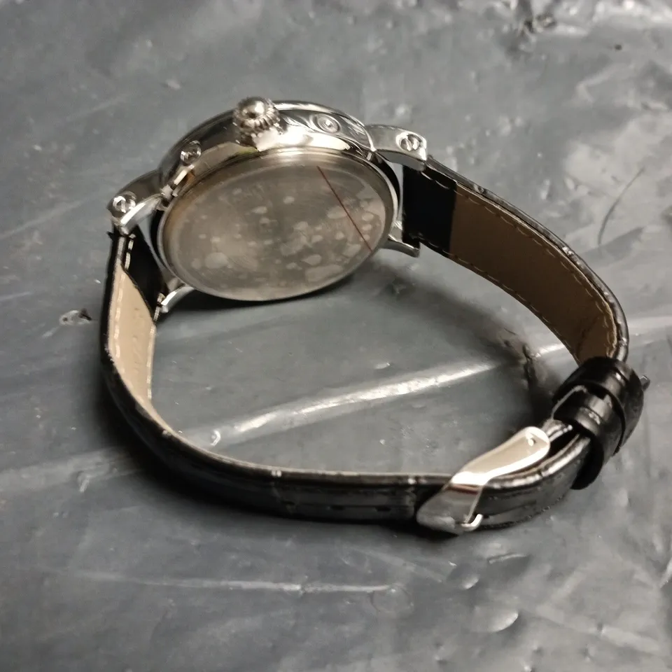 MENS ERNEST FERDINAND WATCH – FUNCTIONING SUB DIALS – LEATHER STRAP