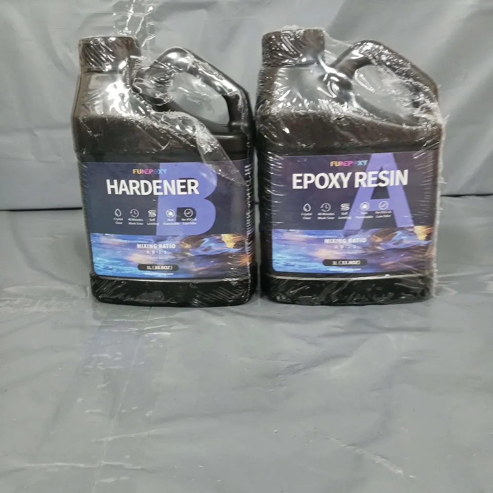 FUNEPOXY 2-PART EPOXY RESIN & HARDENER 2X1L - COLLECTION ONLY