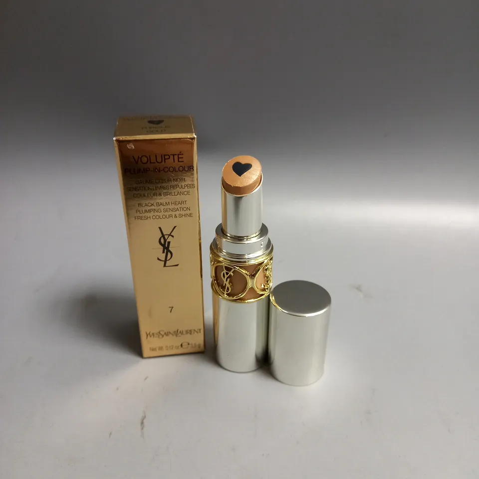 BOXED YVES SAINT LAURENT VOLUPTE PLUMP IN COLOUR FURIOUS GOLD LIPSTICK 3.5G
