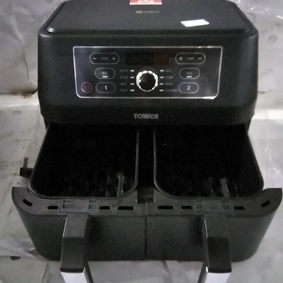 BOXED TOWER 8 LITRE DUAL BASKET AIR FRYER 