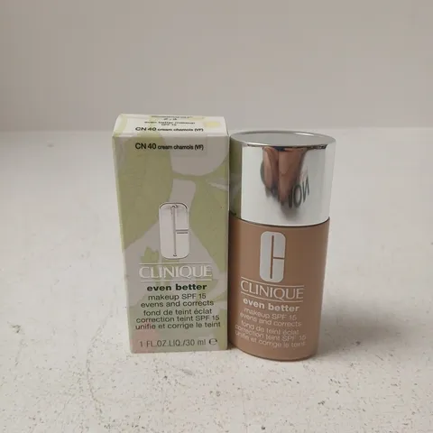 BOXED CLINIQUE EVEN BETTER MAKEUP SPF15 CREAM CHAMOIS CN40 (30ML)