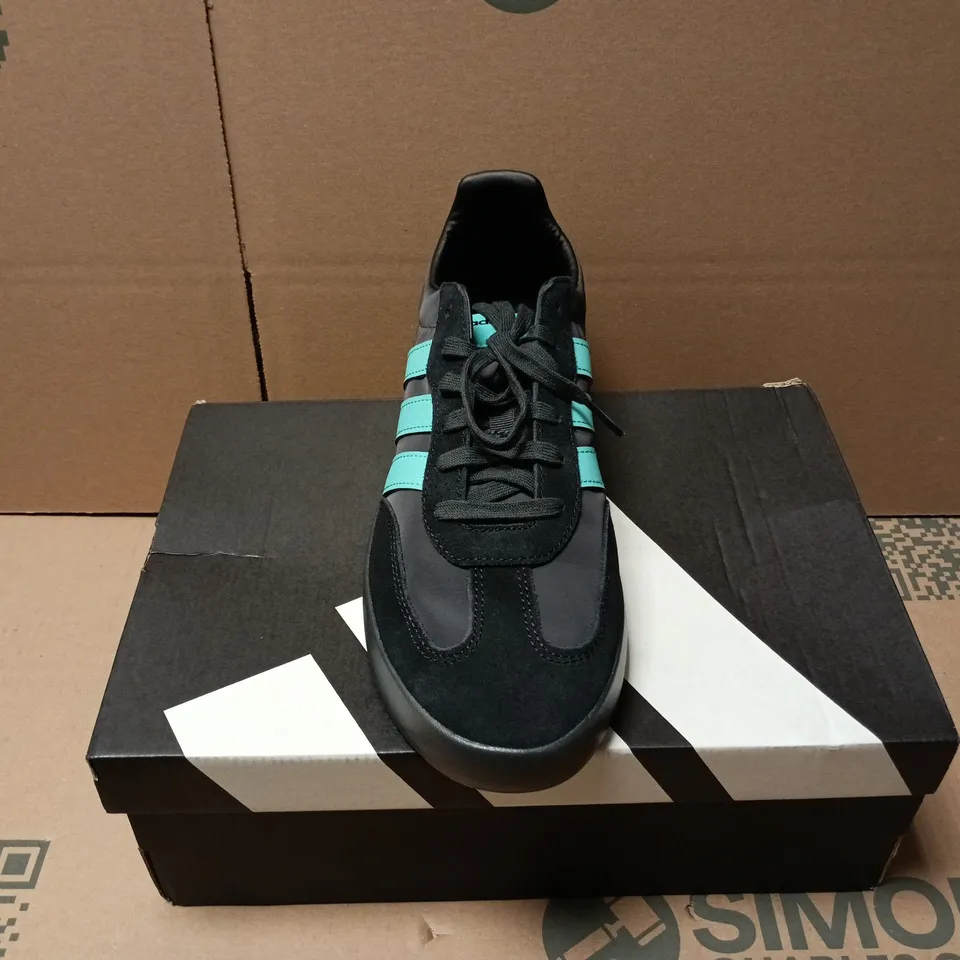 BOXED PAIR OF ADIDAS BARREDA DECODE MERCEDES TRAINERS IN GREY - UK 10