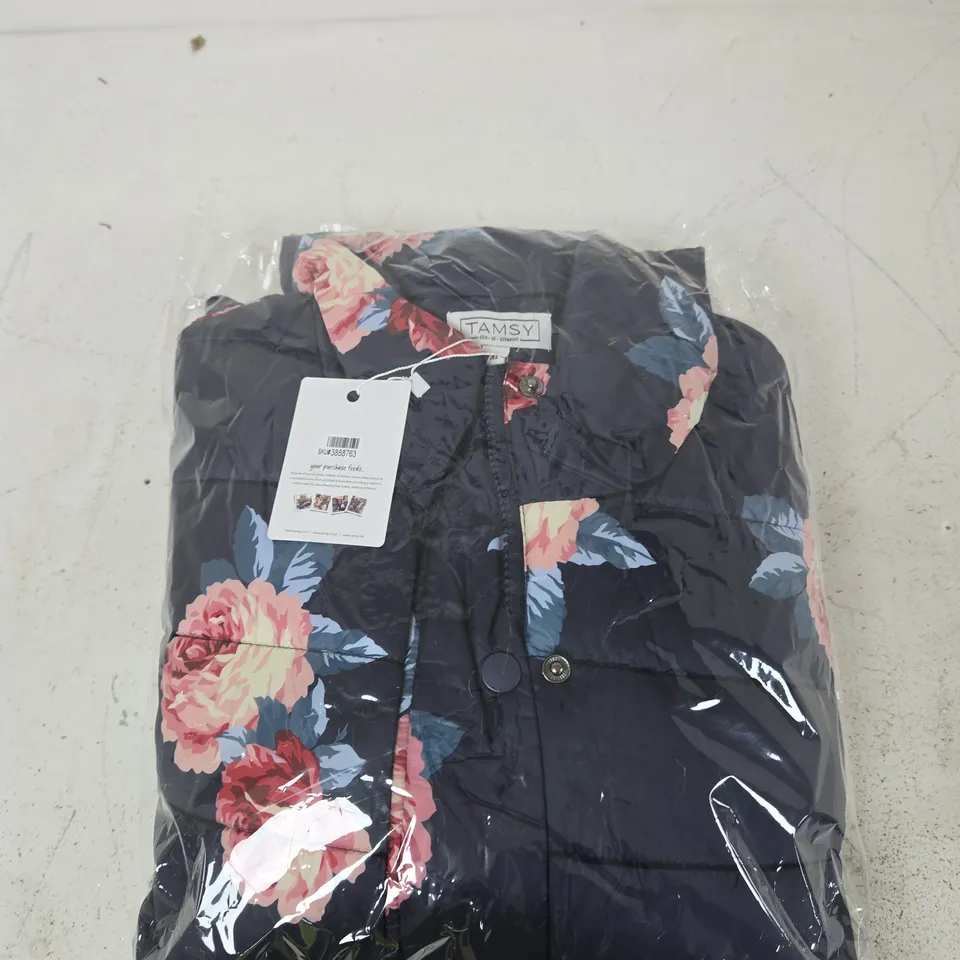 BAGGED TAMSY NAVY FLORAL PUFFER JACKET – WOMEN’S - SIZE XL