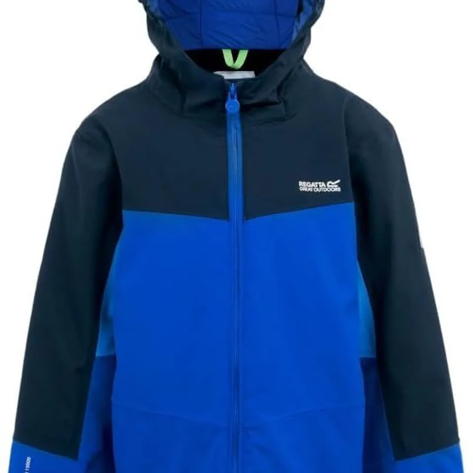 BRAND NEW REGATTA KIDS' HIGHTON V PADDED JACKET - OLYMPIC BLUE/NAVY SIZE UK 11-12 YEARS