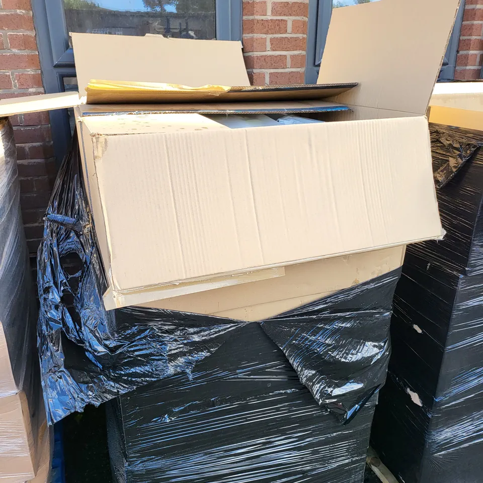 PALLET OF 6 LARGE BOXES OF A SIGNIFICANT QUANTITY OF ASSORTED ITEMS TO INCLUDE THE RITUAL OF SAKURA BODY CREAM, HOT GLUE GUN, CHINESE PACIFIC OCEAN WAKAME SEAWEED, ETC