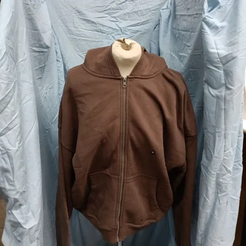 HOLLISTER ZIP HOODIE β BOXY FIT β BROWN β XL