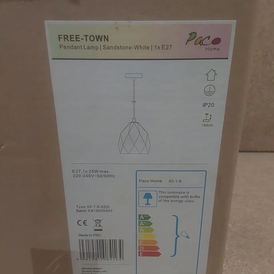 BOXED AMAY 1-LIGHT BELL PENDANT SHADE - SANDSTONE (1 BOX)