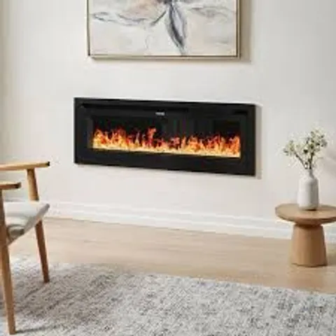 BOXED LIVING AND HOME BLACK ELECTRIC FIREPLACE 42 INCH