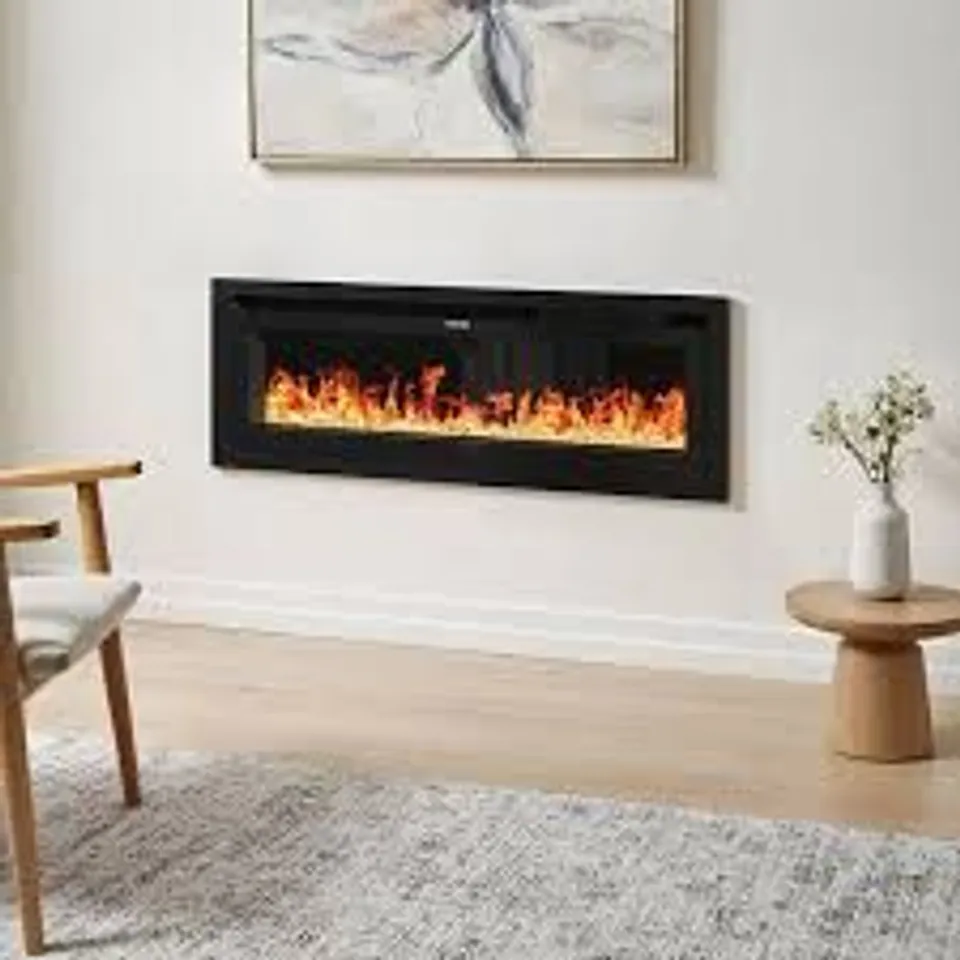 BOXED LIVING AND HOME BLACK ELECTRIC FIREPLACE 42 INCH