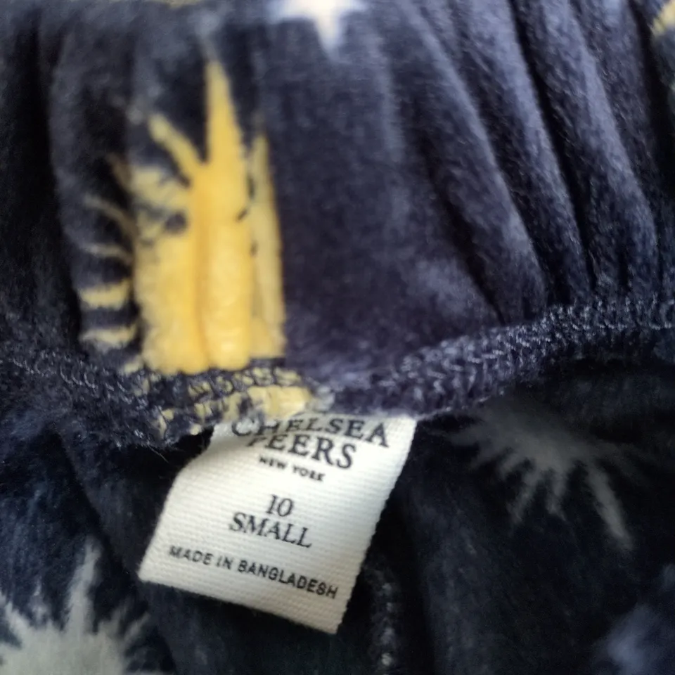 CHELSEA PEERS NAVY CELESTIAL PRINT ZIP HOODIE AND PANTS  – UK 10 (SMALL)