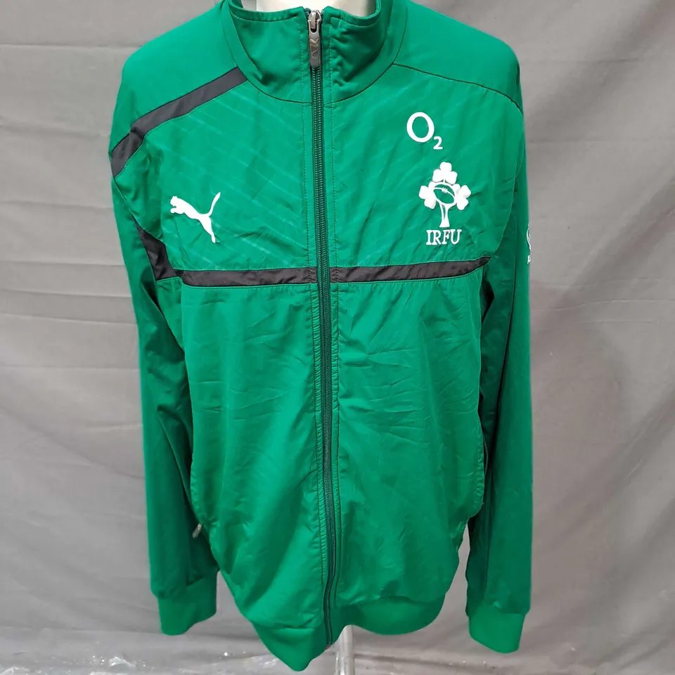 PUMA IRFU ZIP UP JACKET IN GREEN SIZE UNSPECIFIED
