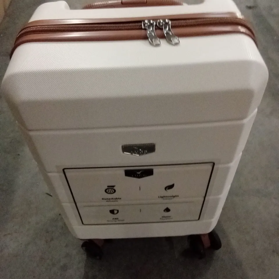 LUGG TRAVEL CABIN BAG CREAM WITH BROWN