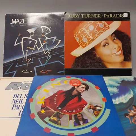10 ASSORTED VINYL RECORDS TO INCLUDE RUBY TURNER PARADISE, MAZE CANT STOP THE LOVE, BONEYM OCEANS OF FANTASY, ETC
