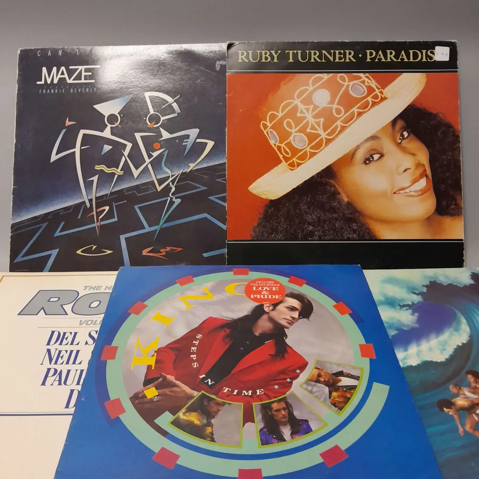10 ASSORTED VINYL RECORDS TO INCLUDE RUBY TURNER PARADISE, MAZE CANT STOP THE LOVE, BONEYM OCEANS OF FANTASY, ETC