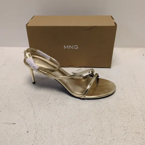 Mango MNG Women's Gold Metallic Strappy Sandals – UK8 (EU41)