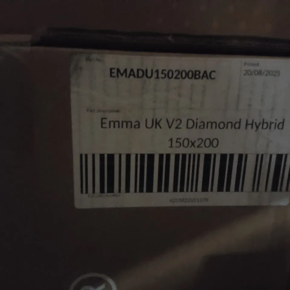 BRAND NEW BOXED EMMA UK V2 DIAMOND HYBRID 150 x 200CM KING SIZE MATTRESS 