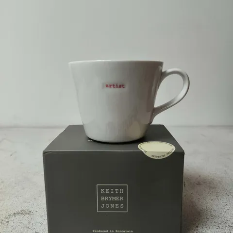 KEITH BRYMER JONES MUG – WORD RANGE – ARTIST - BOXED