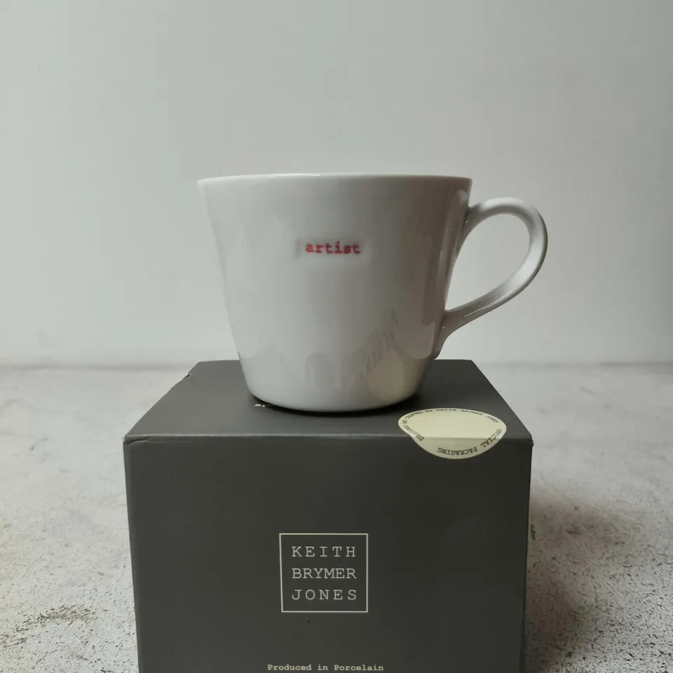 KEITH BRYMER JONES MUG – WORD RANGE – ARTIST - BOXED