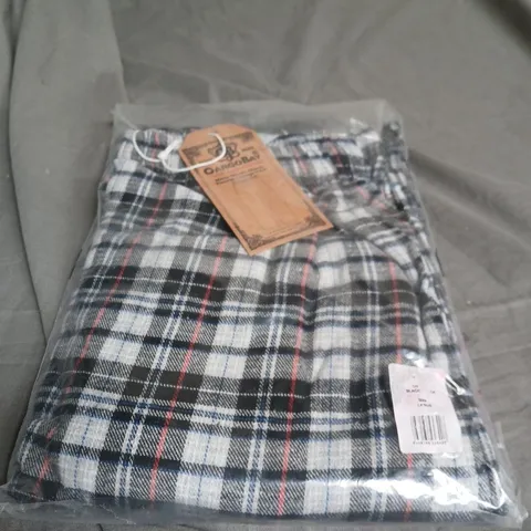 CARGOBAY MENS WOVEN CHECK FLANNEL LOUNGE PANTS - SIZE L